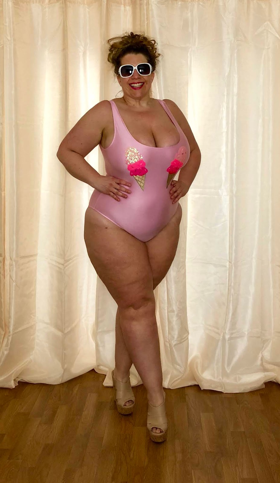 Forever 21+ Plus Size Swimwear 2018: Forever 21 Plus Ice Cream Cone Swimsuit 1X/20 – Detailed Review