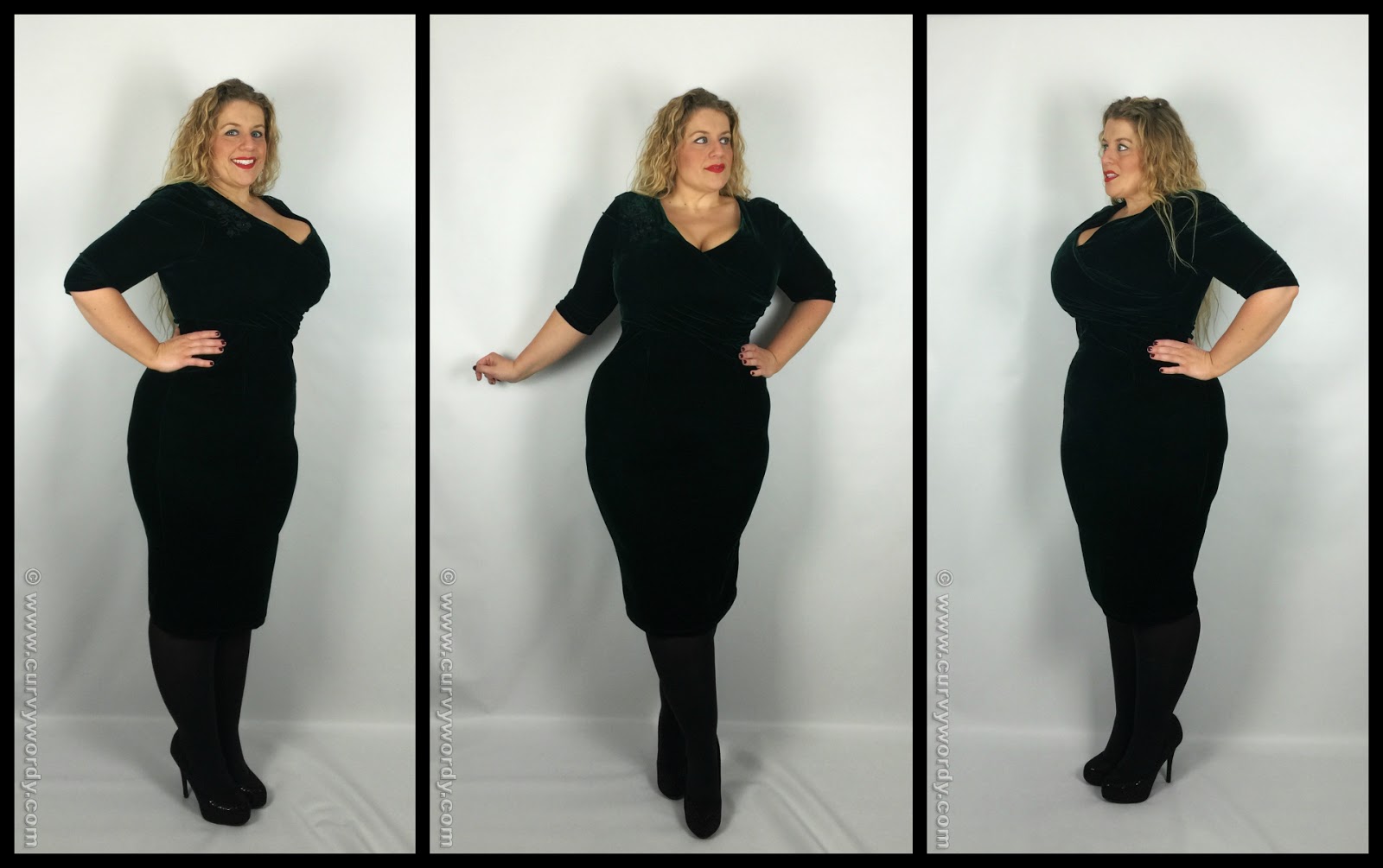 Collectif Phyllis Velvet Pencil Dress