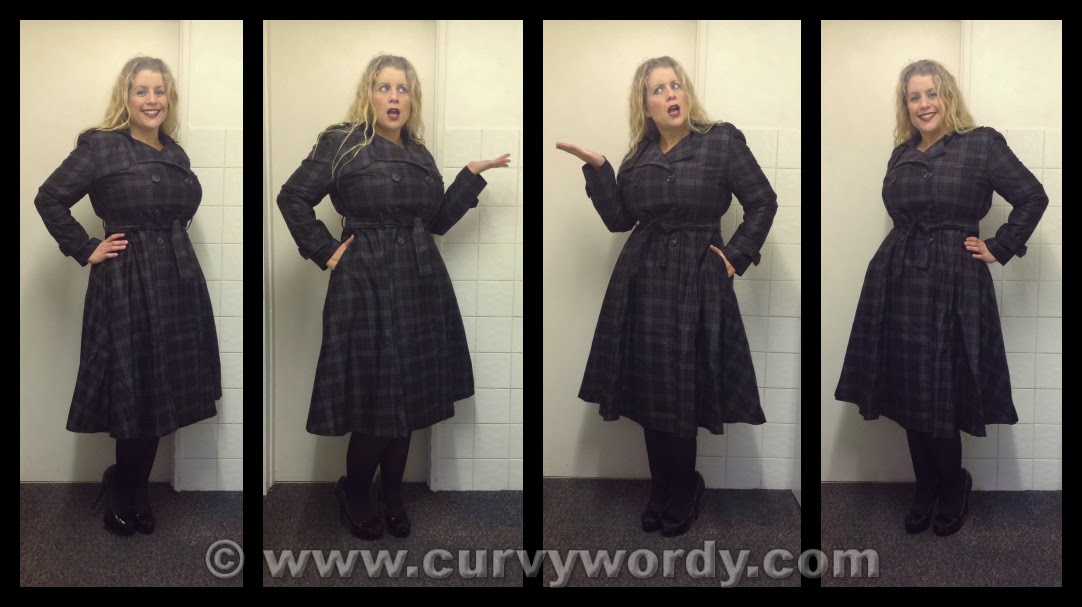 Collectif Dietrich Check Swing Trench Coat 18