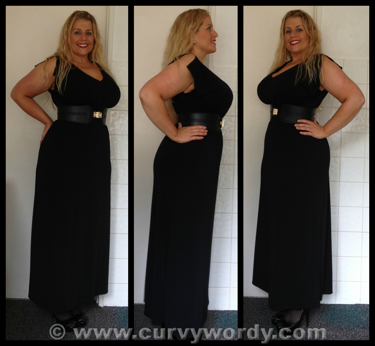 Evans Live Unlimited Black Slinky Maxi Dress 14