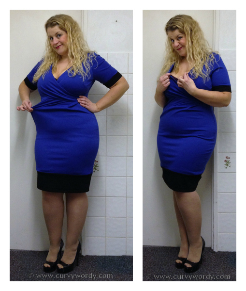 F and F Clothing Limited Edition Ponte Dress Blue/Black 14