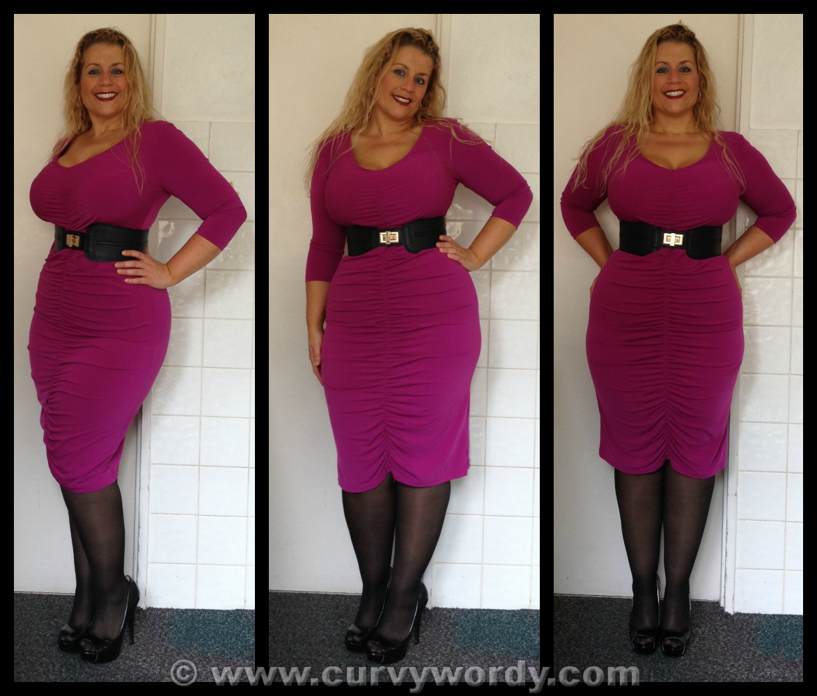 Anna Scholz for Simply Be Plain Ruched Dress 14