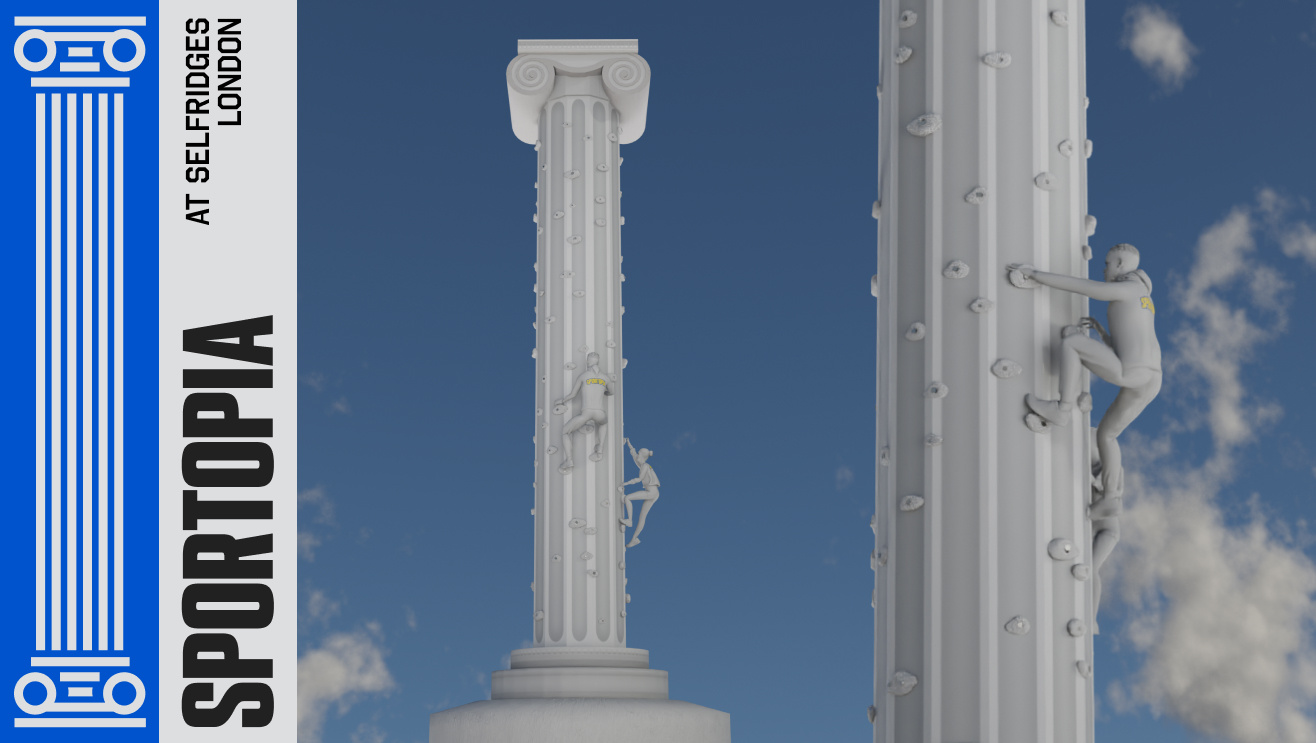 Selfridges Sportopia Climbing Column Hub Fun Things to Do in London in Summer 2024